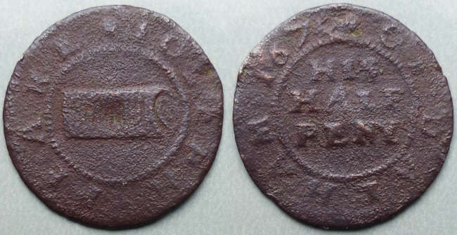 Dalham, Joseph Peake 1670 halfpenny